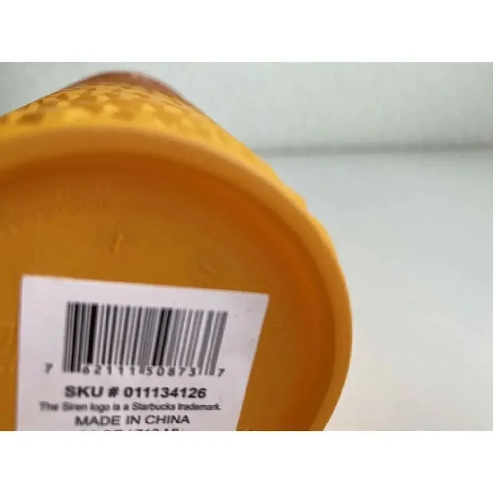 Starbucks Cold Venti 24 oz Cup Yellow Mango Jewel‎ Tumbler Summer 2022 Release
